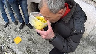 На что готов мужик ради 300 руб / Выпил 20 сырых яиц и облевался