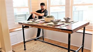 The Industrial Farm Table - Easy DIY Project