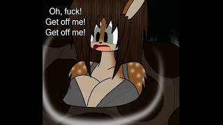 Python snake squeezes and eats a deer girl - the comic