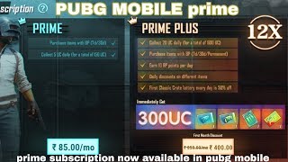 Introduction pubg mobile prime subscription monthly 900 UC and more benefits