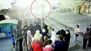Вылет БМВ на набережную Фонтанки попал на видео