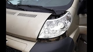 Установка линз Diliht Triled в Peugeot Boxer