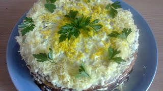 Закусочный торт из кабачков. Snack cake zucchini.