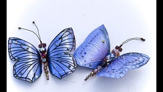 Делаем бабочек из пластиковых бутылок. We make butterflies from plastic bottles