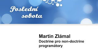 Martin Zlámal: Doctrine pro non-doctrine programátory