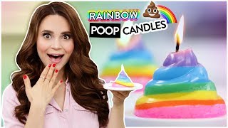 DIY RAINBOW POOP CANDLES