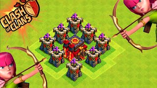 "ARCHER TOWER DEFENSE" - Clash of Clans - WILL IT DEFEND?! Champions League Weird Defense!