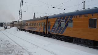 [LDz] ТЭП70-0250 с поездом №2 "Latvijas Ekspresis" Рига - Москва (Rīga-Tehniskā, Vagonu parks)