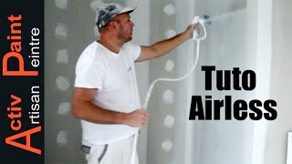 ?N°12 peindre  mur et plafond au pistolet peinture airless Graco