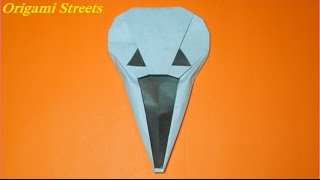 Как сделать маску Крик из бумаги. Оригами маска Крика