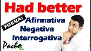 Cuándo y cómo usar HAD BETTER en todas sus formas - Muy fácil