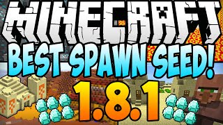 ★ Minecraft 1.8.1 Seeds BEST SPAWN SEED! 15 Diamonds, Village, Temples, Mesa Biome (Minecraft 1.8)