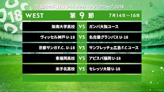 WEST 第9節 ダイジェスト【高円宮杯 JFA U-18サッカープレミアリーグ 2018】