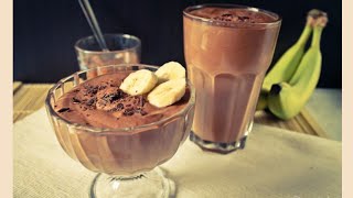 Мороженое из банана и какао . Десерт для стройной фигуры .