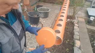 Грядка для клубники из трубы  продолжение