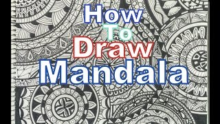 How To Draw Mandala Art For Beginners, Drawing Tutorial Step by Step