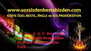 Gitar ve Bateri Altyapı - Guitar and Drum Backing Track (Am,Dm,G,C,F,Dm,E,Am 70 BPM)