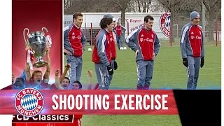 Schusstraining mit Schweinsteiger, Makaay, Ballack und Co.