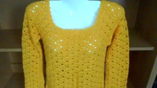 Женская кофта крючком из пряжи кроссбред бразилии