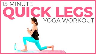 15 minute Power Yoga Workout ? Quick Legs & Booty | Sarah Beth Yoga