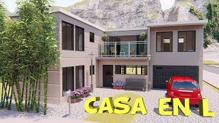 Diseño de casa en forma de L / L shaped modern house