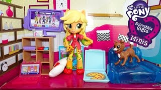 My little pony Equestria Girls Minis Пижамная вечеринка комната Эпплджек Mini Figures Applejack