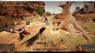 Black Desert Online - LVL 62 Ninja Arsha Open World PVP - Practice at Gahaz Bandits vs Randoms