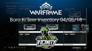 Baro Ki'Teer Warframe Location & Inventory 4 May 2018 - Xbox One