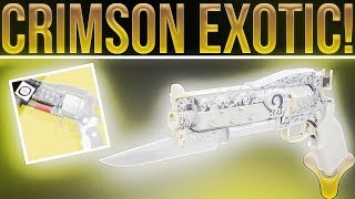Destiny 2 Curse of Osiris. "Crimson" Exotic Hand Cannon Review! (Exotic Burst Fire Hand Cannon)