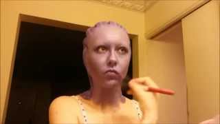 Asari (Aria) Makeup - Putting on the headpiece and face paint