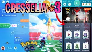 CRESSELIA VS 3 JUGADORES !! INTERCAMBIO ESPECIAL de MELTAN & MÁS !! - Pokemon Go