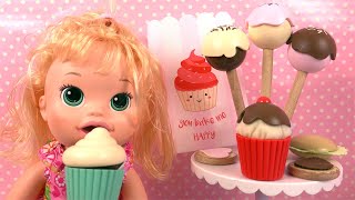 Poupon Baby Alive Sarah Mange Gâteaux Cupcakes Jouets et Accessoires