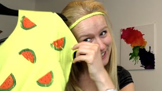 Hairstyles Haar stylen mit einem coolen DIY Haarband - Stirnband aus T-Shirt Material