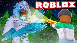 I Found a Scary ICE MONSTER in the Forest in Roblox! (Roblox Time Travel Adventures #2)