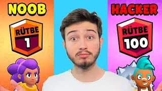 MONTAJ STARS ile 10 SEVİYE vs 1 SEVİYE KARAKTER !!! - Brawl Stars