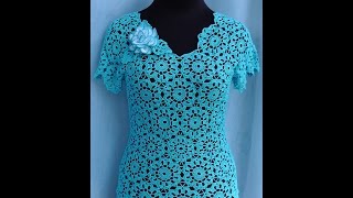 Вязание блузки из мотивов.Кофточка из мотивов крючком.Как вязать из мотивов. ЧАСТЬ 3 Сrochet blouse
