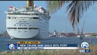 Grand Celebration sails into Port of Palm Beach
