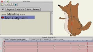 Anime Studio Pro (Moho Pro) - Как сделать пассивное действие (Actions) на умную кость (Smart Bones)