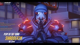 Overwatch Best Genji Pro Shadder2k Hardcore Carry Gameplay -POTG-