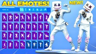*NEW* MARSHMELLO SKIN SHOWCASE WITH ALL FORTNITE DANCES & NEW EMOTES! (Fortnite Season 7 Skin)