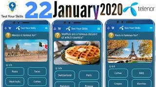 Paris is famous for | My Telenor Play and Win 22 January | Telenor Questions | Today Quiz | 22 Jan