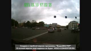 Пересечение двойной сплошной на красный свет