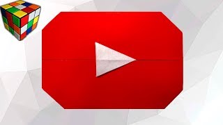 Как сделать КНОПКУ ЮТУБ из бумаги. Кнопка YouTube оригами своими руками