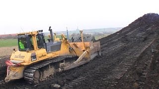 Komatsu D85PX Dozer With GPS Stripping Topsoil