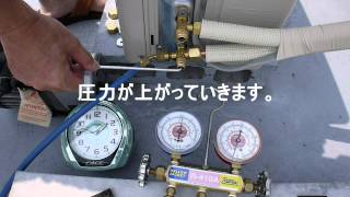 エアコン取り付け後の真空引きとゲージ圧