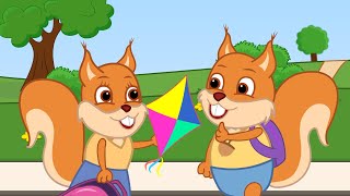 Famille d'Écureuil - Cerf-Volant Arc-en-ciel Dessins Animés 2021 en Français
