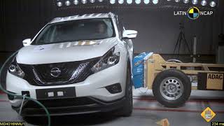 Nissan Murano obtiene 4 estrellas en prueba de choque de Latin NCAP