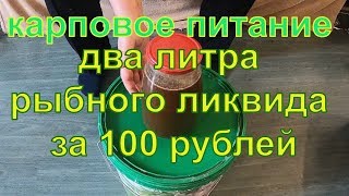 рыбный гидролизат, карповое питание, легкий и простой рецепт