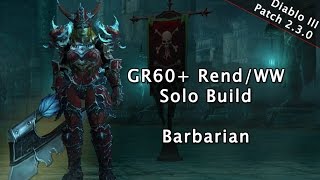 Barbarian Greater Rift 60-65+ Solo Build Guide - Season 4 Diablo III