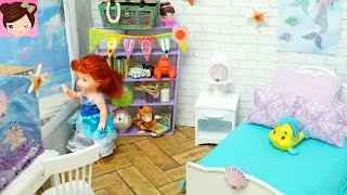 DIY Disney Ariel Mermaid Inspired Toddler Doll Room - Titi Toys and Dolls